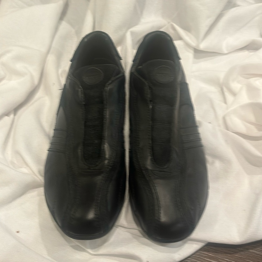 Geox REspira Nebula Man men’s black slip on loafers sneakers 10 w/suede accents